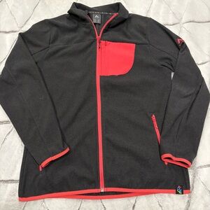 McKinley Women Sz Med Zip Up Outdoor Lite Weight Jacket Gray Pink Active